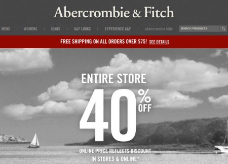 Abercrombie & Fitch 40 Off Entire Store