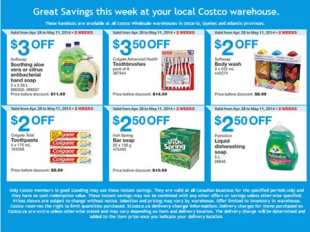 Costco Weekly Handout Instant Savings Coupons East (Apr 28 - May 11)