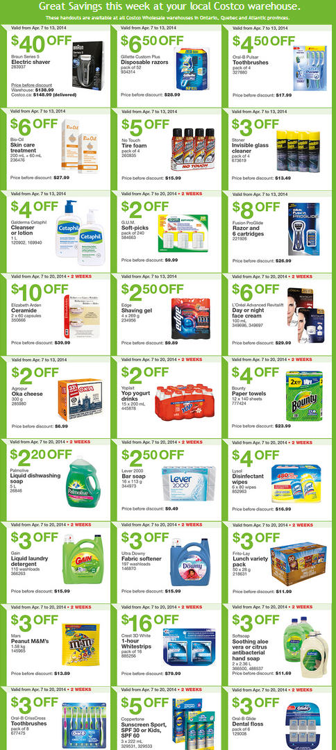 Costco Weekly Handout Instant Savings Coupons East (Apr 7-13)