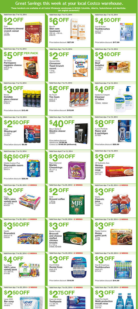 Costco Weekly Handout Instant Savings Coupons West (Apr 7-13)