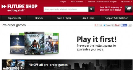 Future Shop $10 Off All Pre-Order Games (Until Apr 21)