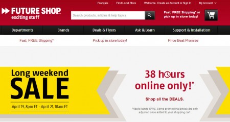 Future Shop Long Weekend Sale - 38 Hours Online Only (Until Apr 21)