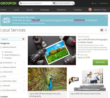 Groupon Extra 15 Off Photography Deals Promo Code (Apr 29 Only)