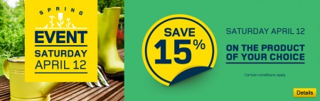 RONA 15 Off Any One Product of Your Choice (Apr 12 Only)