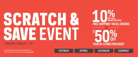 Sport Check Scratch & Save Event (April 10-13)