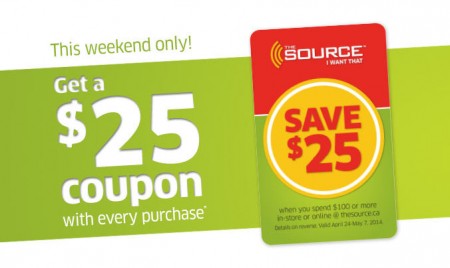 The Source Get a $25 Coupon with Every Purchase (Ends Apr 13)