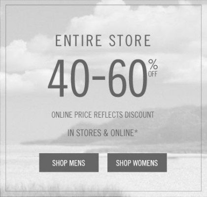 Abercrombie & Fitch Save 40-60 Off Entire Store