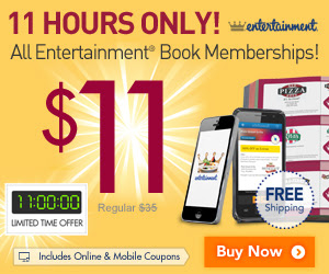 Entertainment Books All Coupon Books only $11 + Free Shipping (May 13)