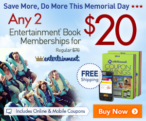 Entertainment Books Any 2 Coupon Books for $20 + Free Shipping (Until May 26)