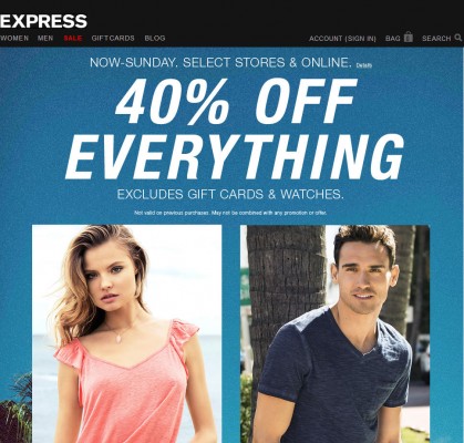 Express 40 Off Everything (Until May 11)