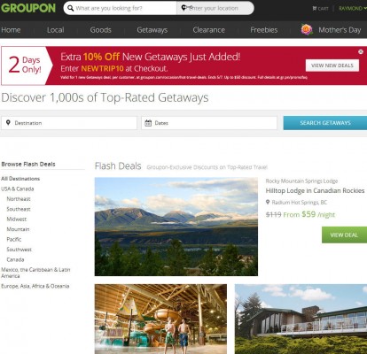 Groupon Extra 10 Off Getaways Travel Deals Promo Code (May 7)