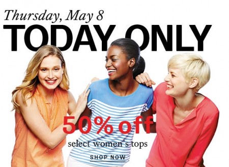 Hudson's Bay One Day Sales - 50 Off select Women's Tops (May 8)