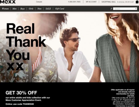 Mexx Customer Appreciation - 30 Off Everything Sitewide (May 15-28)