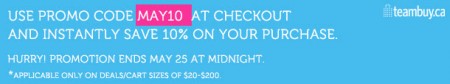 TeamBuy - Extra 10 Off Promo Code (May 23-25)