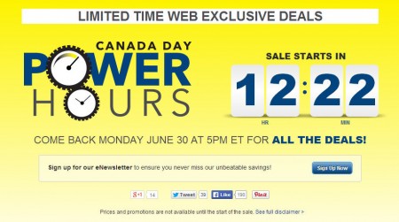 Best Buy Canada Day Power Hours Sale (June 30 - July 2)