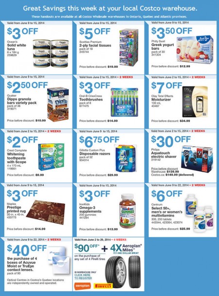 Costco Weekly Handout Instant Savings Coupons East (June 9-15)