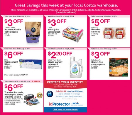 Costco Weekly Handout Instant Savings Coupons West (June 30 - July 6)