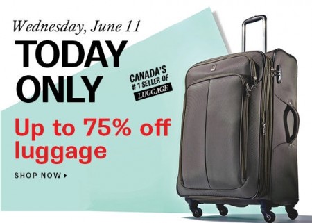 Hudson's Bay One Day Sales - Up to 75 Off Luggage (June 11)