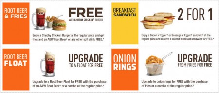 A&W New Printable Coupons (Until Aug 10)