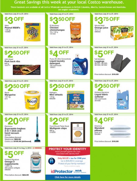 Costco Weekly Handout Instant Savings Coupons West (July 21-27)