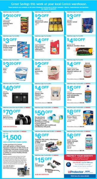 Costco Weekly Handout Instant Savings Coupons West (July 7-13)