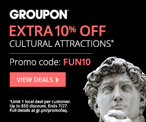 Groupon Extra 10 Off Local Cultural Attractions Deal Promo Code (July 25-27)