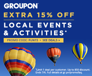 Groupon.com - Extra 15 Off Local Events & Activities Deal Promo Code (July 4-6)