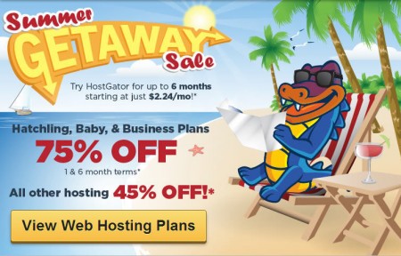 HostGator Summer Sale - 75 Off All Shared Web Hosting Packages (July 24-27)