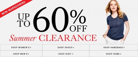 Hudson`s Bay Summer Clearance Sale - Save up to 60 Off (Until July 15)