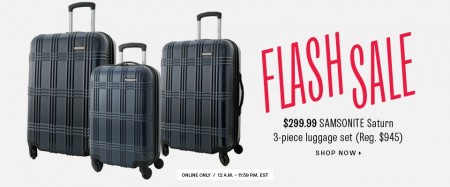 TheBay.com Flash Sale - 68 Off Samsonite 3-Piece Luggage Set (June 25)