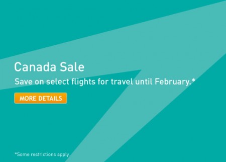 WestJet Canada Sale (Book by July 27)