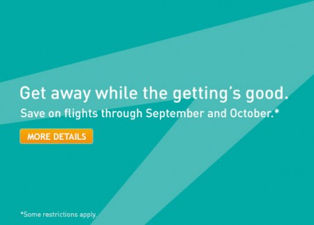 WestJet Save on Flights & Vacation Packages (Book by July 23)