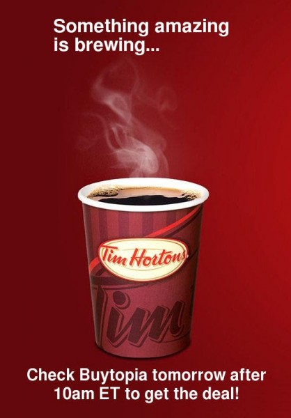 Buytopia Tim Hortons $6 for $10 Gift Card (40 Off)