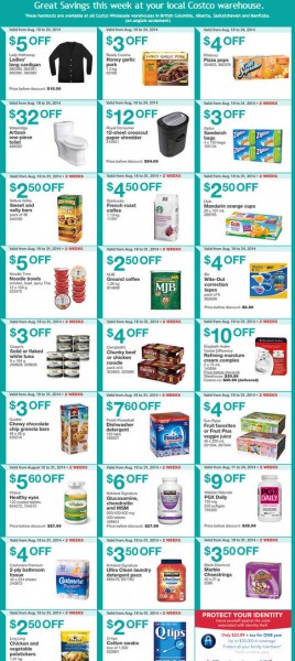 Costco Weekly Handout Instant Savings Coupons West (Aug 18-24)