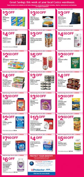 Costco Weekly Handout Instant Savings Coupons West (Aug 25-31)