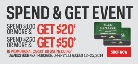 Sport Chek Footwear BOGO Sale + Spend & Get Event (Aug 13-18) B