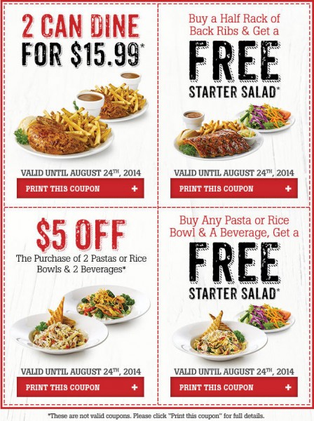 Swiss Chalet Printable Coupons (Until Aug 24)