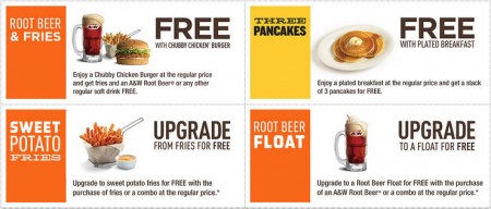 A&W New Printable Coupons (Until Oct 5)