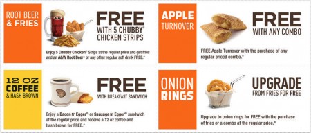 A&W New Printable Coupons (Until Sept 21)