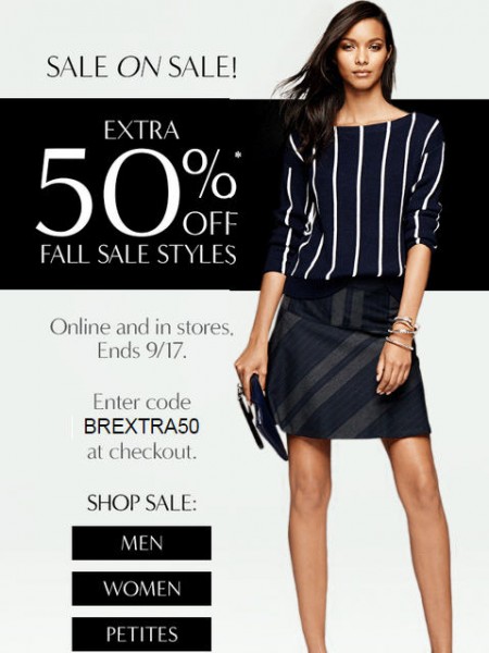 Banana Republic Sale on Sale - Extra 50 Off Fall Sale Styles (Until Sept 17)