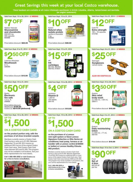 Costco Weekly Handout Instant Savings Coupons West (Sept 15-21)