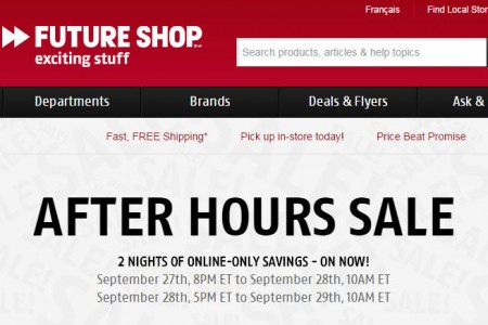 Future Shop After Hours Sale - Online Only (Sept 27-28)