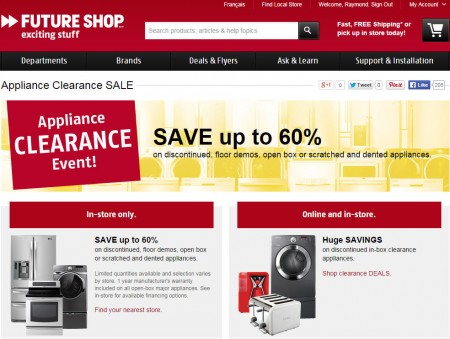 Future Shop Appliance Clearance Event - Save up to 60 Off