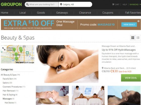 Groupon Extra $10 Off Massage Deals Promo Code (Sept 24-25)