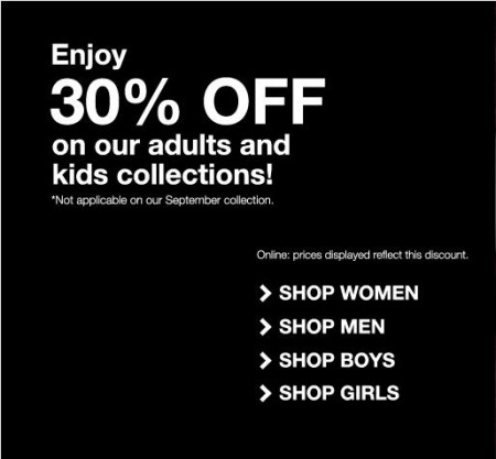 Mexx 30 Off Adults and Kids Apparel, Extra 50 Off Sale Items (Until Oct 1)