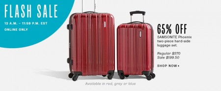 TheBay Flash Sale - 65 Off Samsointe Phoenix 2-Piece Luggage Set (Sept 24)