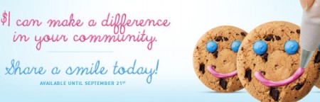 Tim Hortons $1 Smile Cookies are Back (Sept 15-21)