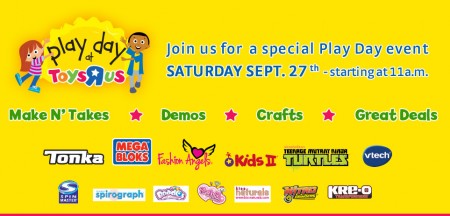 Toys R Us FREE Play Day Event Sept 27 starts at 11am)