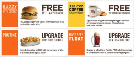 A&W New Printable Coupons (Until Oct 19)