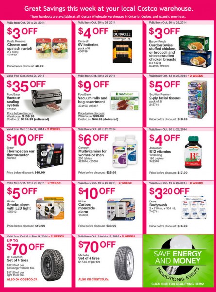 Costco Weekly Handout Instant Savings Coupons East (Oct 20-26)